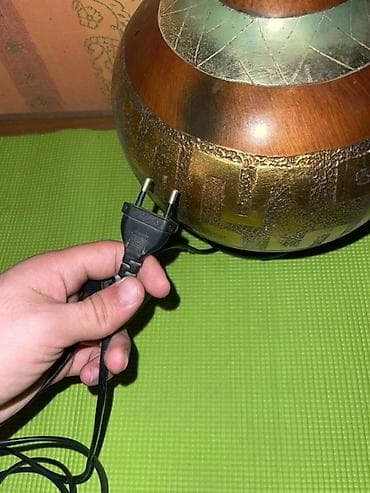 Stol lampaları: Masaüstü dekorativ stolüstü lampa əsas hissəsi - Material: taxta — 2