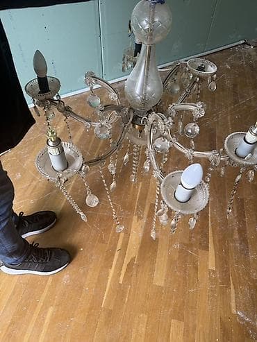 lyustur: Çılçıraq, 6 lampa, Şüşə — 4