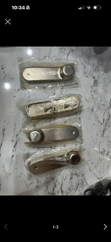 Qapı dəstəkləri: Paslanmayan poladdan qapı tutacağı dəsti - Material: paslanmayan — 1