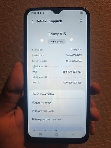 printer l3150 epson: Samsung Galaxy A15, 128 GB, rəng - Ağ, İki sim kartlı — 2