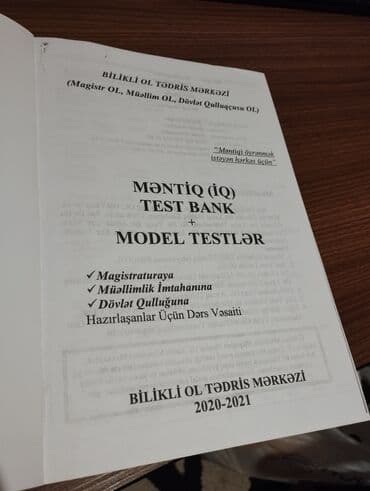 kimya test toplusu pdf yukle: Magistratura testleri Məntiq IQ test bank + Model testlər 2020-2021 — 2