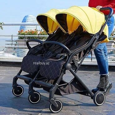 əkizlər və üçəmlər üçün gəzinti uşaq arabaları: Əkizlər üçün araba, Yeni, Pulsuz çatdırılma — 1