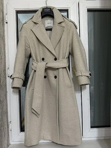 midi donlar: Palto, Bershka, M, L, rəng - Bej — 2