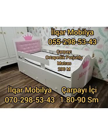 ucuz krafat: Oğlan üçün, Yeni, Çarpayı, Bazasız, Matrassız, Siyirməsiz — 2