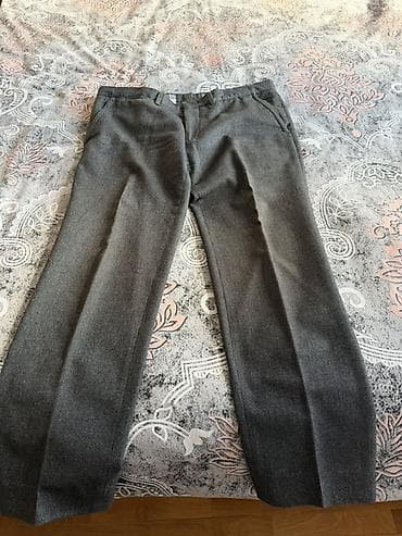 Digər kişi geyimləri: Kişi klassik şalvarı - Rəng: tünd boz/karbon - Kəsim: düz paça — 1