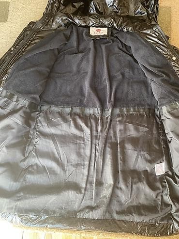 kids dres: Qara rəngli uzun şişmə kurtka Heç bir problemi yoxdu - Parlaq, suya — 3