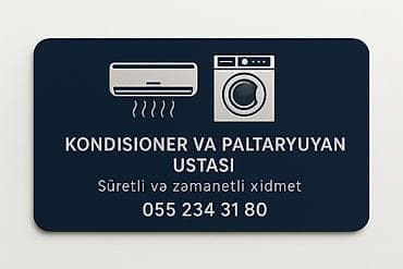 Təmir, Split kondisionerlər, Təmizləmə, Zəmanətlə