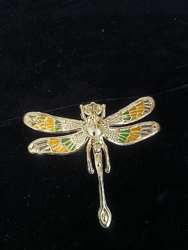 Бижутерия: Zümrüdü-yaşıl daşlı “yusufçuq” broşu - Dizayn: Yusufçuq formalı — 3