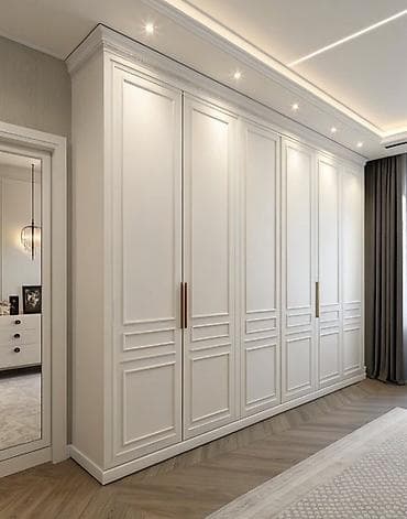 6 qapı, Siyirməli, Bej, Digər material, Açılan, Düz dolab