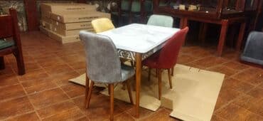 işlənmiş stol stul dəsti sumqayit: 🇹🇷Türk istehsalı Möhtəşəm ✨✨ Kuxna üçün stol stul dəsti 4 stul 1 — 6