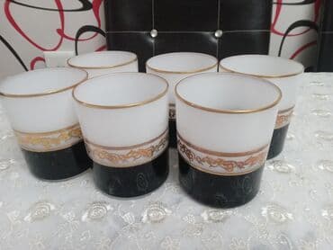 1 armudu stekan nece ml: Stəkanlar, rəng - Ağ, Şüşə, 6 ədədli dəst — 1