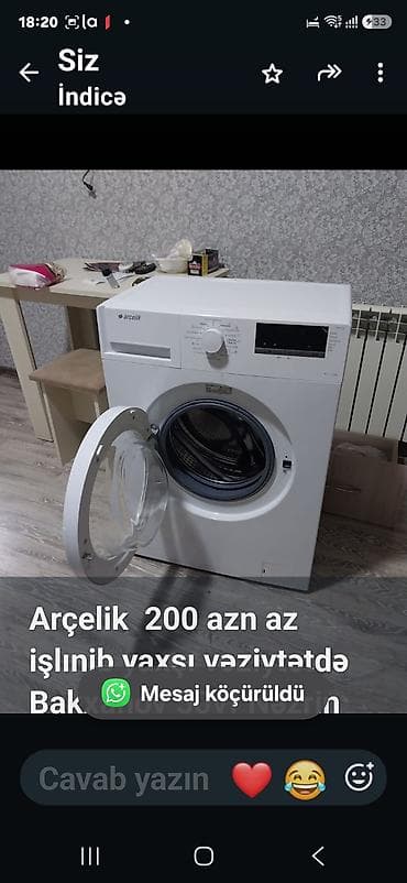 Elektronika: Arçelik 200 azn az işlınib yaxşı vəziytətdə Bakxanov 50vf Nəzrin — 1