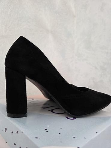 addım olcən saat: Qadın klassik tufli - Rəng: qara - Model: sivri burunlu, qapalı - — 1