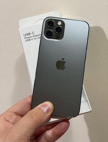 apil 12: IPhone 12 Pro, 256 GB, Black Titanium, Zəmanət, Kredit, Simsiz şarj — 1