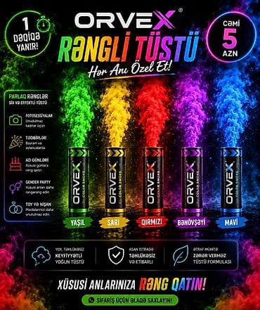 ORVEX rəngli tüstü – hər anı xüsusi edin! - Parlaq rənglər: yaşıl