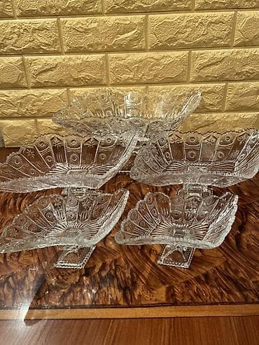 nabat konfet: Şirniyyat/meyvə üçün kənaqlı şüşə qab dəsti Dest-25azn 1 eded böyük — 3