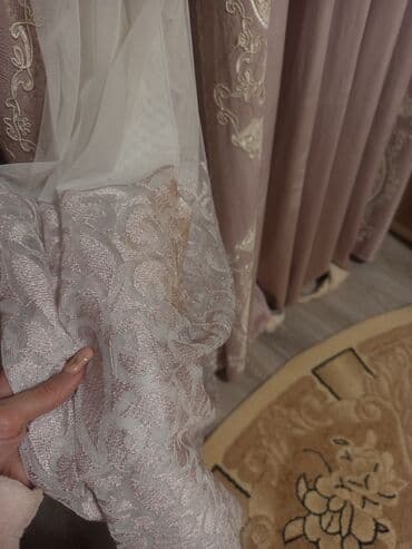 muncuqlu perde: Yeni, Vilyur Pərdə, rəng - Yasəmən, Ünvandan götürmə, Ödənişli çatdırılma — 2