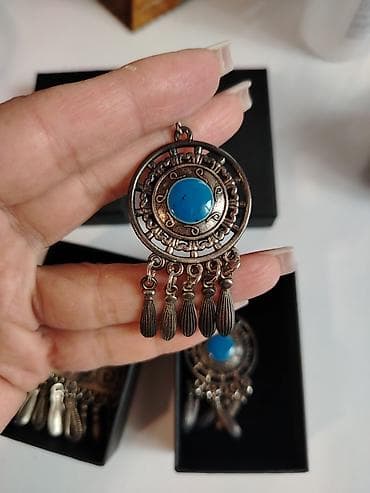 yuxuda sirga: Boho tərzində iki cüt sırğa dəsti, taptazadi hec istifade olunmayib — 2