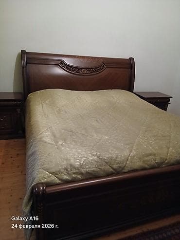 oval masalar: Klassik üslubda mebel dəsti - Konsol güzgü ilə: Tünd qəhvəyi massiv — 5