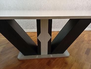 telvizor alti: Qonaq otağı üçün, Yeni, Açılmayan, Dördbucaq masa, 8 stul — 4