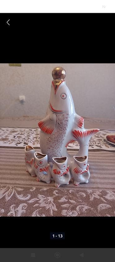 serviz qab: Qədimi servislik dəstlər – dekor və süfrə üçün 1) Balıq formalı — 1