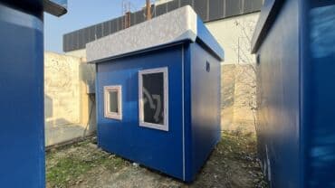 konteyner evler qiymeti: Mühafizə köşkü. Alkopan və dəmir profillə yığılıb, su soyuq keçırmır — 1