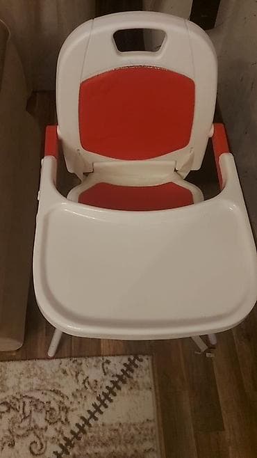 Столы для кормления: Uşaq yemək stulu - Rəng: ağ-qırmızı - Yüksək konstruksiya: dörd — 2