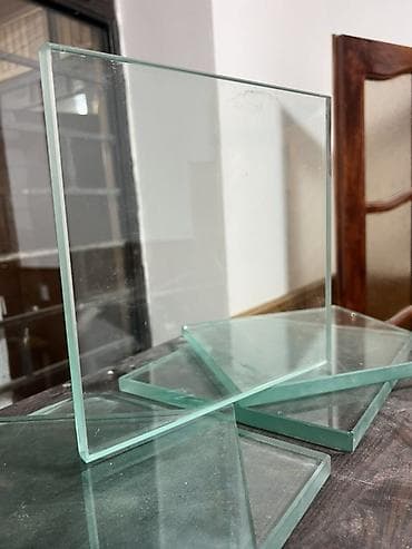 Dekorativ divar panelləri: Kvadrat şüşə panellər dəsti - Material: şəffaf float şüşə - Forma — 4