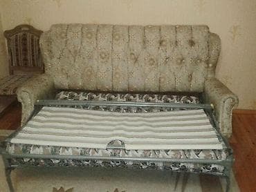 İşlənmiş, Di̇van-kravat, 2 kreslo, Divan, Açılan — 4