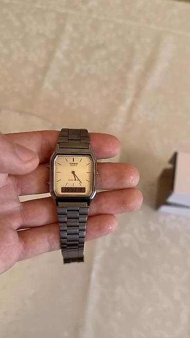 Casio hibrid qol saatı – analoq və rəqəmsal displeyin kombinasiya