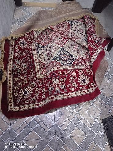 böyük güldan: Qırmızı rəngli klassik naxışlı xalça 3eni 5metr uzundur qalin İran — 1