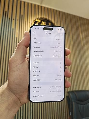 iphone 5 's: IPhone 15 Pro Max, 256 GB, Blue Titanium, Zəmanət, Simsiz şarj, Face ID — 3