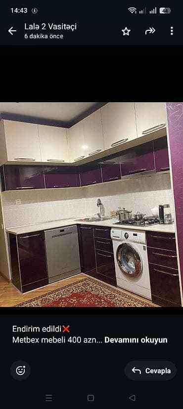 Endirim edildi❌ Metbex mebeli 400 azn Mebelin ustunde canaq, pilite ve