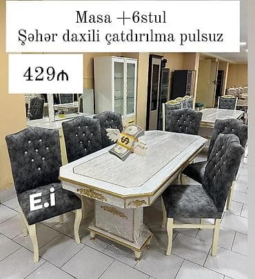 stol mətbəx: Masa və oturacaq dəstləri — 1