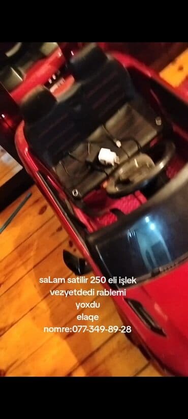 masin ucun xor xor: Uşaq üçün elektrikli maşın – Range Rover üslubunda, qırmızı rəng. - — 3