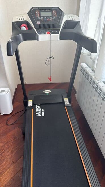 Turniklər və bruslar: VOLKSGYM qaçış trenajoru - Rəqəmsal LCD ekran: sürət, vaxt, məsafə — 1