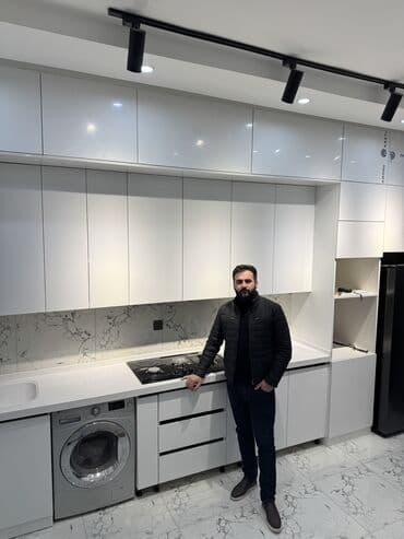 mebillər: Sifarişlə mətbəx dəsti, Özü çəkən petlələr, MDF, Kredit var, Pulsuz çatdırılma — 1