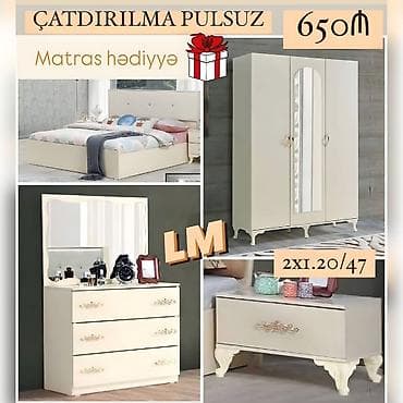 Yataq otagi dəsti Sifarişlə və yeni Qiymət: 650₼ Dəstə daxildir