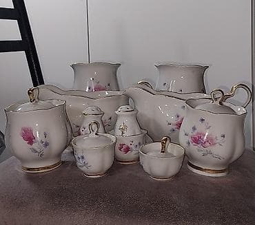 ağ yolka: Porselen serviz dəsti - Klassik ağ porselenden hazırlanıb, üzərində — 5