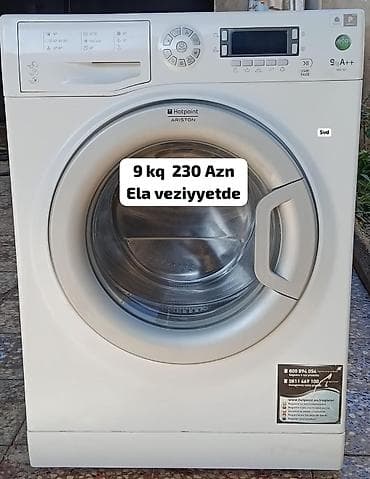 Zərərvericilərə qarşı mübarizə aparatları: Paltaryuyan maşın Hotpoint Ariston, 9 kq — 1