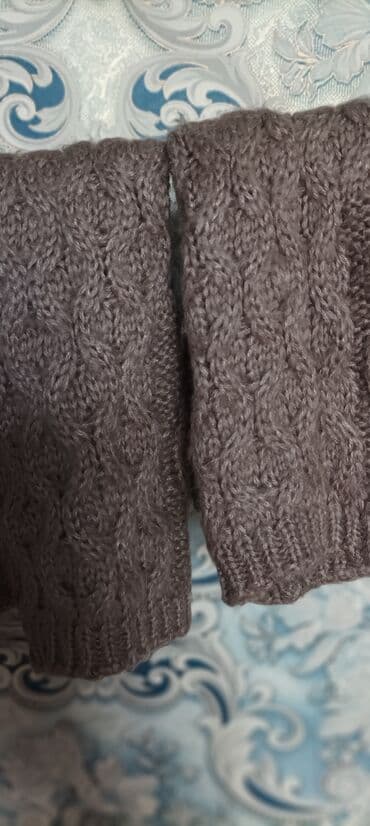 qadınlar üçün iri toxunma papaq: Шапка-труба с рукавами шерстяные — 3