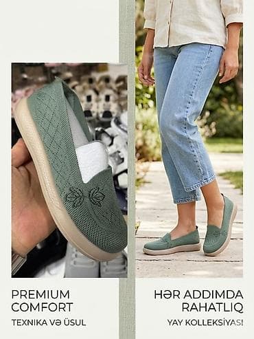 Qadınlar üçün nəfəs alan yay loafersləri - Premium Comfort texnika və — 1