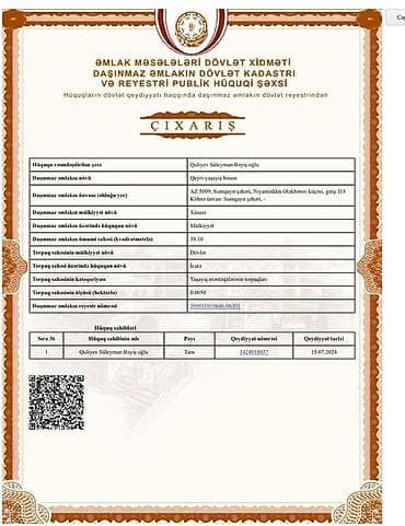 memar ecemi ev satisi: Cixariw 50kv m obyektin oxu 38kv m satilir awagi qiymetr — 2