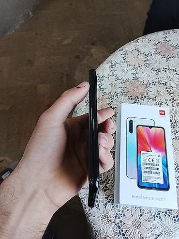 9990 telefon: Redmi Note 8 (2021), 64 GB, rəng - Qara, Barmaq izi — 5