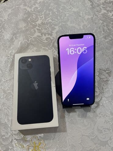 Mobil telefon və aksesuarlar: IPhone 13, Qara, Face ID — 5