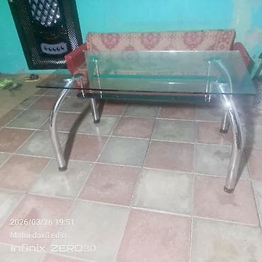 stolların satışı: Qonaq masası, Açılmayan, Şüşə, Dördbucaq masa — 1