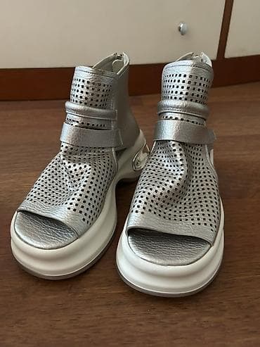 dikdabanlar: DERİHAN qadın ayaqqabısı – sport sandal/boots hibridi - Rəng: metalik — 3