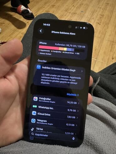 Opel: IPhone 14 Pro Max, 128 GB, Graphite, Zəmanət, Face ID — 8