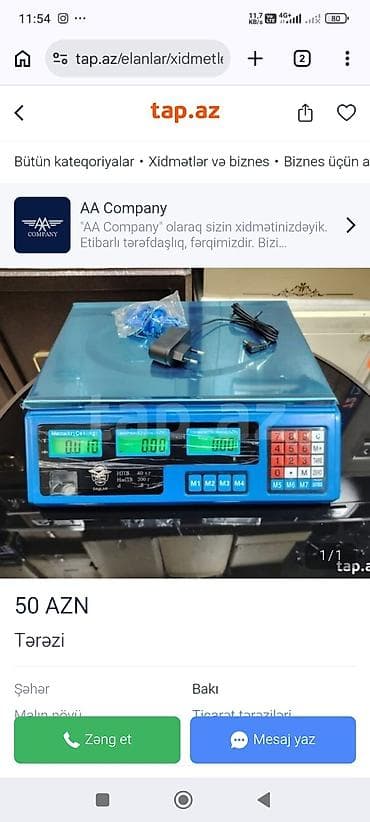 tərəzi: Elektron ticarət tərəzisi 40 klo - Rəqəmsal göstəricilər: çəki — 1