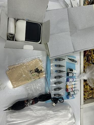 Döymə dəsti – tam komplekt - Qutulu “Tattoo Kit” – peşəkar və — 2